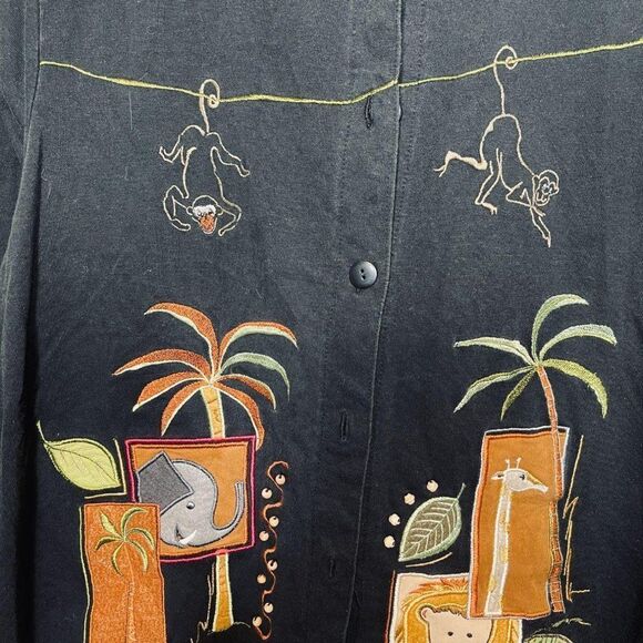 Vintage Grandma Cottage‎ Animal Sweater Cardigan L - Picture 3 of 5